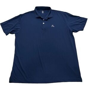 Rhoback Polo Shirt Men's XXL Navy Blue Performance Stretch Golf Designer